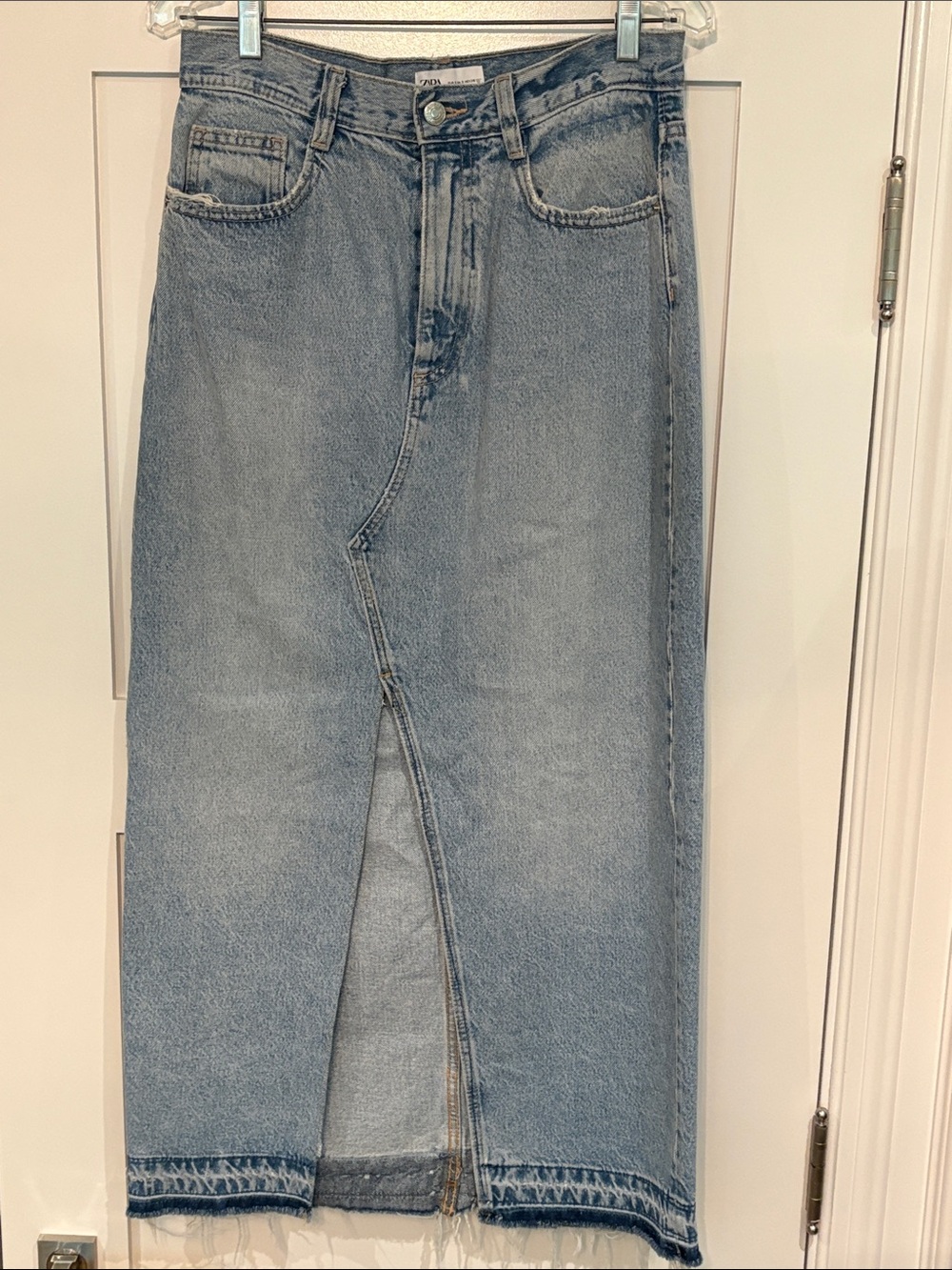 Zara Denim Midi Skirt
